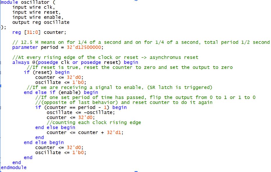 System Verilog code